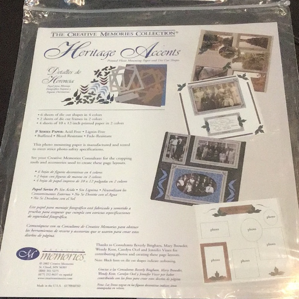 Creative Memories Heritage Accents